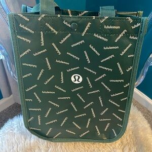 Lululemon athletica small green shopping tote.